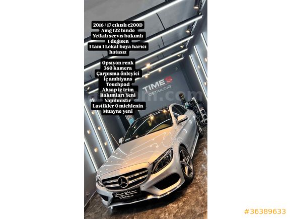 Sahibinden Mercedes - Benz C 200 BlueTEC AMG 2016 Model  122.000 km Gri (metalik)