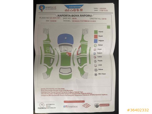 Sahibinden Renault Symbol 1.5 dCi BlueDCI Joy 2019 Model 