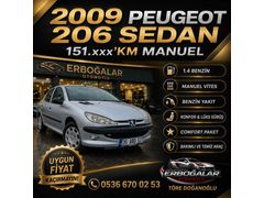 ERBOĞALAR OTOMOTİV Peugeot 206 1.4 Comfort 2009 Model KARS MERKEZ 
