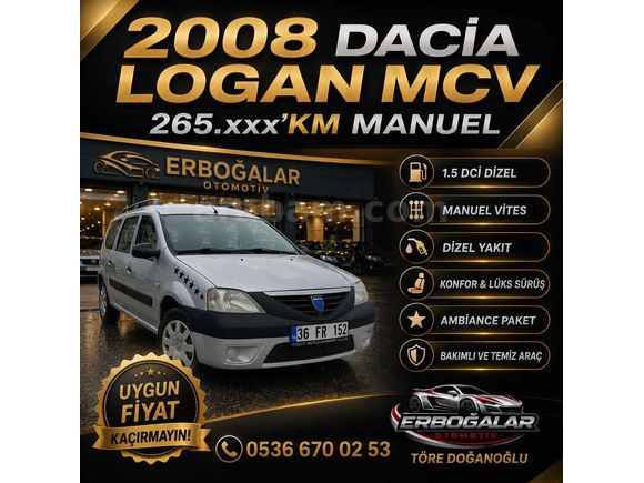 ERBOĞALAR OTOMOTİV 2008 MODEL DACİA VAGON YAKIT CİMRİSİ  1.5 dCi Ambiance  KARS MERKEZ