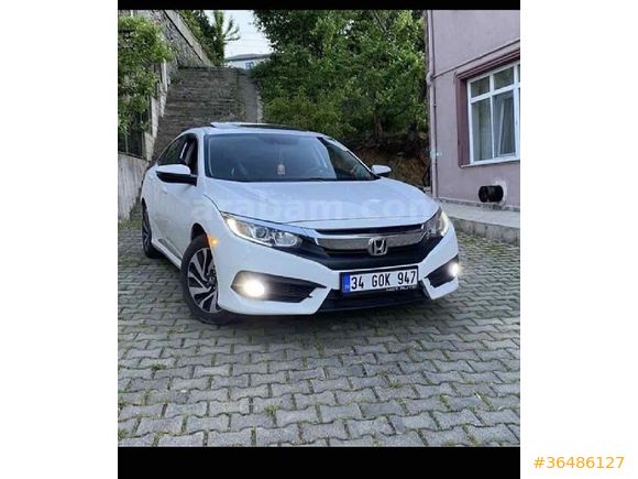 SIFIR MUAYENE Honda Civic 1.6 i-VTEC Elegance 2017 Model  189km Beyaz