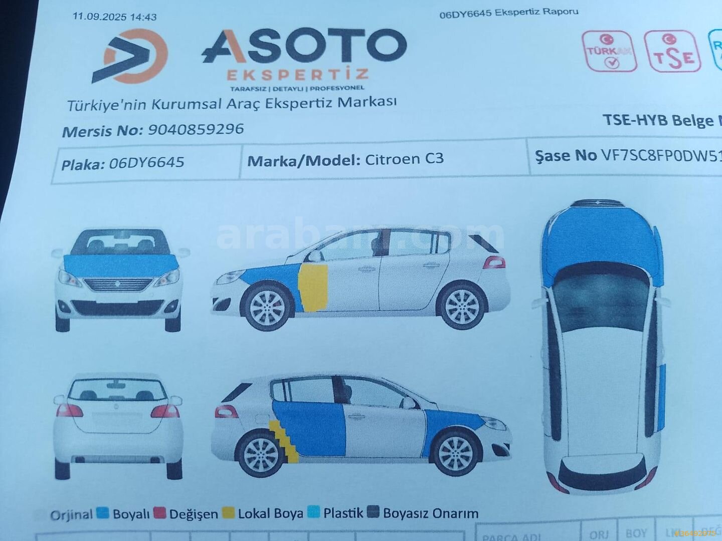 Sahibinden Citroen C3 1.4 VTi Confort otomatik vites 2013 Model 3