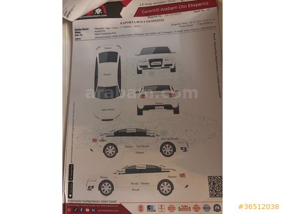 Sahibinden Fiat Linea 1.3 Multijet Active Plus 2014 Model 