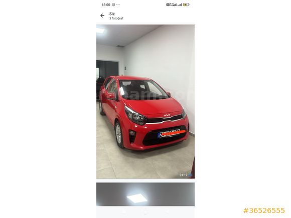 Sahibinden Kia Picanto 1.0 MPI 2021 Model  83.000 km Kırmızı