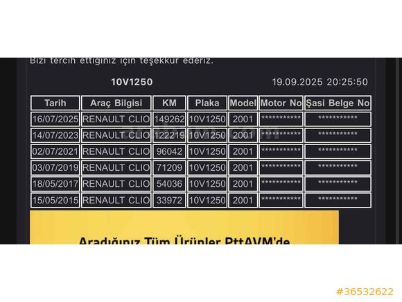 Sahibinden Clio 1.4 RNA KLİMALI 170.000km  