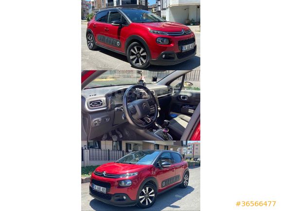 Sahibinden Citroen C3 1.2 PureTech Shine 2020 Model Bartın 97.000 km Kırmızı