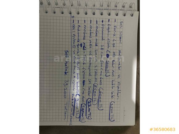 Bas hariç Komple set halinde satılık 