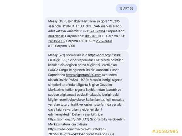 Sahibinden Hyundai H 100 Ocak ayında muayenesi Sorunsuz Yaptırıldı