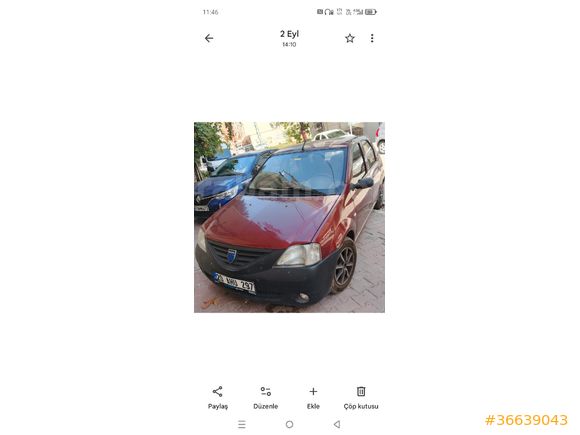 Sahibinden Dacia Logan 1.4 2006 Model  310.000 km Bordo