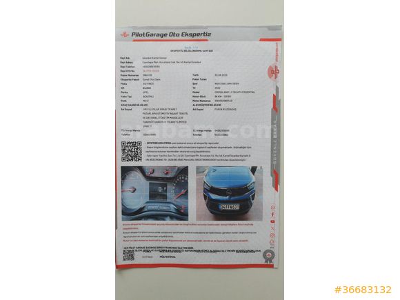 Sahibinden Opel Crossland 1.2 T Essential 2022 Model   Mavi
