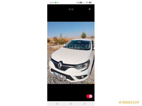 Sahibinden Renault Megane 1.5 dCi Touch Plus 2016 Model