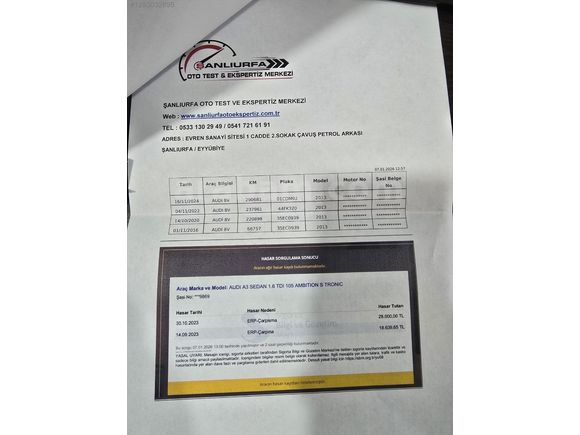 ŞANLIURFA OTOMOTİV'DEN TEMİZ BAKIMLI A3
