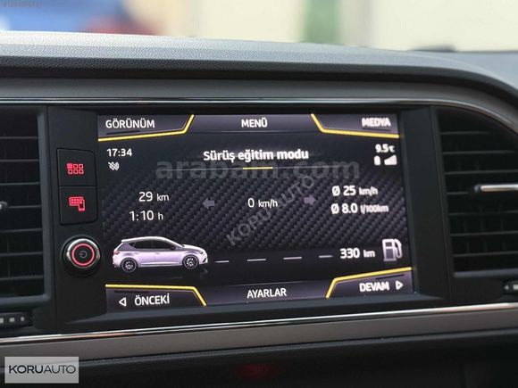 SEAT LEON 1.6TDI-HAYALET/LED FAR STOP/B.EKRAN/G.GÖRÜŞ/CAM TAVAN