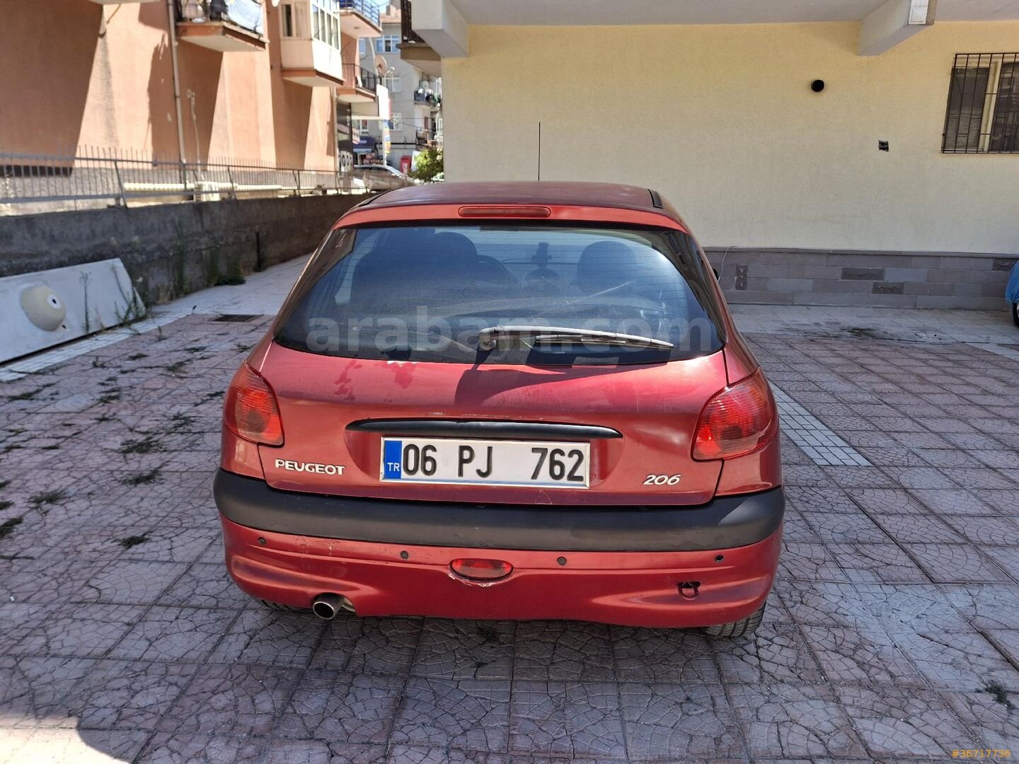 Sahibinden Peugeot 206 1.4 XR 2000 Model Ankara 252.000 km Kırmızı 5