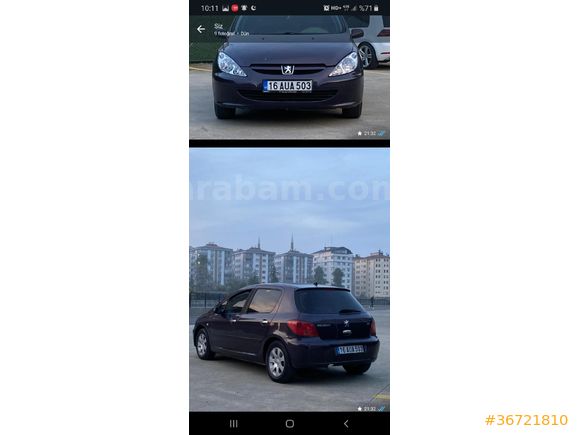 Sahibinden Peugeot 307 1.6 XS 2001 Model