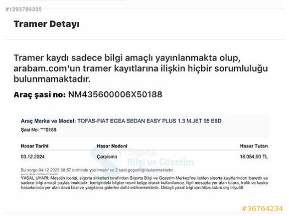 GEZER DEN CAM GİBİ FİAT EGEA EASY PLUS ÖZEL PLAKA 07 BDG 333