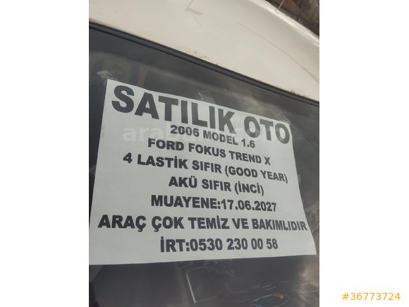 Sahibinden Ford Focus 1.6 Trend 2006 Model