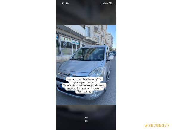 Sahibinden Citroen Berlingo 1.6 HDi Combi 2011 Model