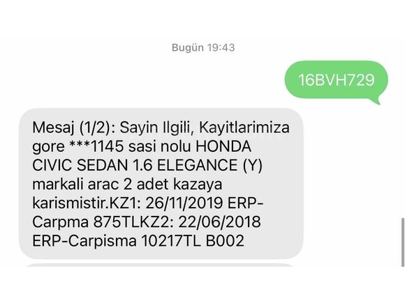 Sahibinden Honda Civic 1.6 i-VTEC Elegance 2011 Model Bursa