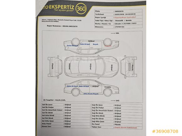 Sahibinden Citroen C-Elysee 1.2 VTi Comfort 2013 Model