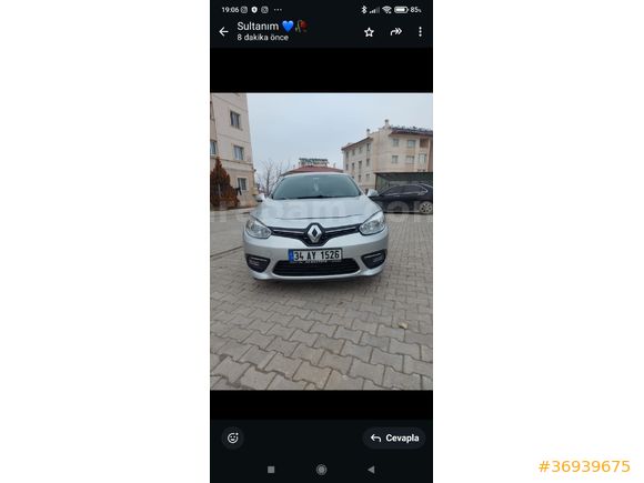 Sahibinden Renault Fluence 1.5 dCi Icon 2013 Model Van