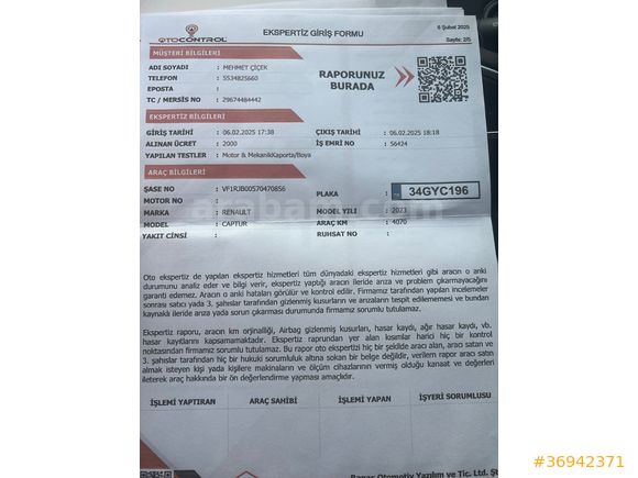 Sahibinden Renault Captur 1.3 TCe Touch 2023 Model 