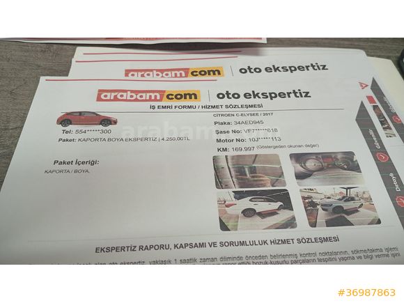 Sahibinden Bakımlı Citroen C-Elysee 1.6 HDi Confort 2017 Model 