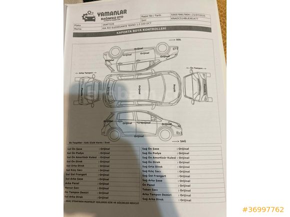 Sahibinden Kia Rio 1.4 CVVT Elegance Tekno 2019 Model 