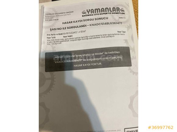 Sahibinden Kia Rio 1.4 CVVT Elegance Tekno 2019 Model 