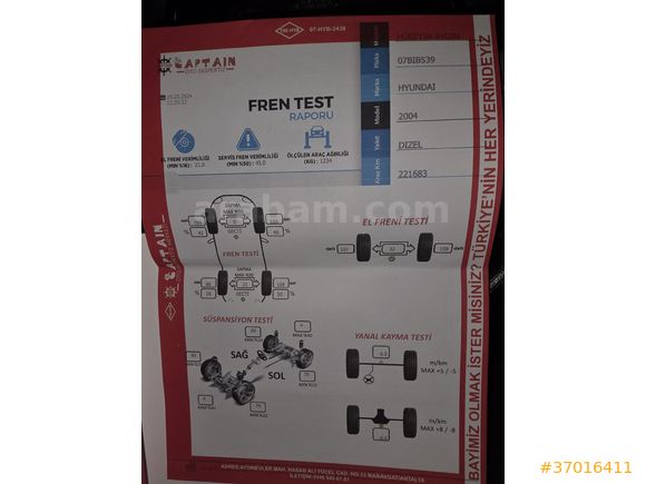Hyundai Accent 1.5 CRDi Admire 2004 Model DİPDİRİ ARAÇ