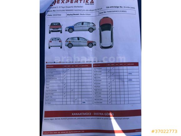 Sahibinden Skoda Scala 1.6 TDI Premium 2020 Model 