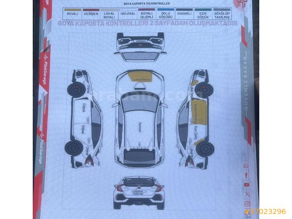Acill Sahibinden Honda Civic 1.6 i-DTEC Elegance 2018 Model
