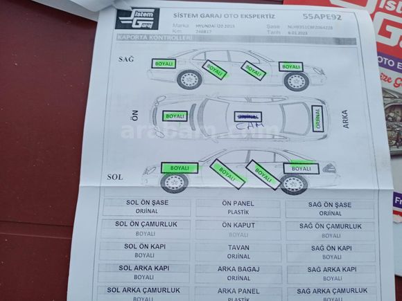 SAHİBİNDEN İ20 ELİTE CAM TAVANLI DEĞİŞENSİZ