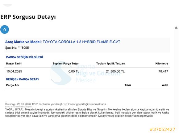Galeriden Toyota Corolla 1.8 Hybrid Dream 2021 Model Malatya