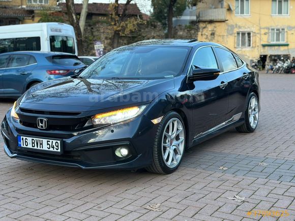 ACİL. Honda Civic 1.6 i-VTEC Eco Executive 2020 Model  107.000 km lansman rengi kosmik Mavi Orjinal LPG