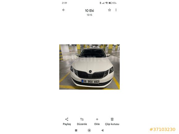 Sahibinden Skoda Octavia 1.0 TSI 82 Binde orijinal Ambition 2018 Model