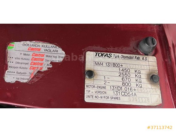 Sahibinden Tofaş Doğan SL 1993 Model 