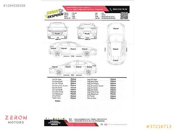 CITROEN / C4X / MAX (CAM TAVAN , MSJ , VS) / 2025 / ORJINAL /%20