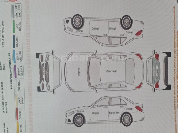 GÖKALP AUTODAN2016 MERCEDES-BENZ E 180 EDİTİON E HATASIZ-BOYASIZ