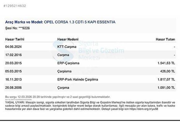 OPEL CORSA 1.3 CDTI TEMİZ AİLE ARACI