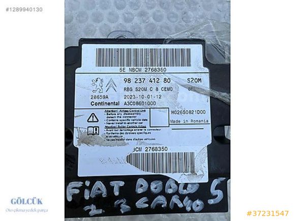 Fiat Doblo 5 Cargo Airbag SET ORJİNAL