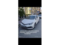 Sahibinden Toyota Auris 1.4 D-4D Advance 2016 Model  Manuel 109000 km Beyaz