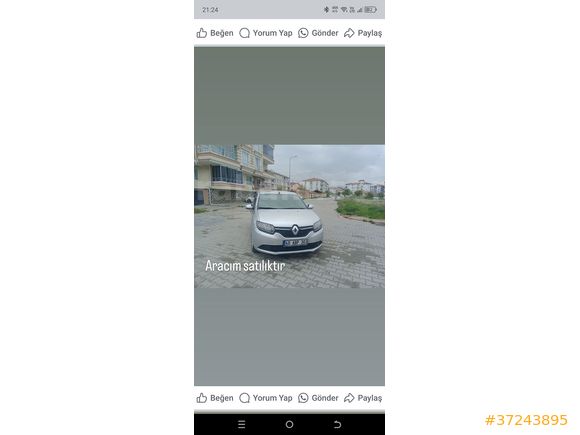 Sahibinden Renault Symbol 1.2 Joy 2014 Model 