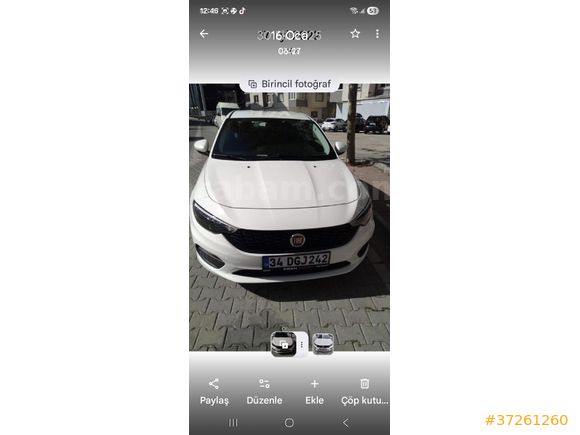 Sahibinden Fiat Egea 1.3 Multijet Easy 2020 Model  67.000 km Beyaz