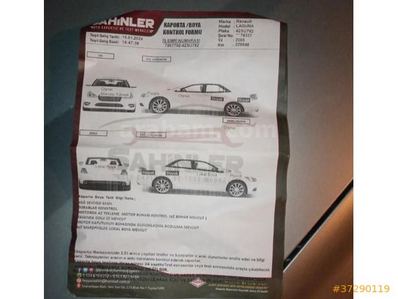 Sahibinden Renault Laguna 1.6 Expression 2005 Model  245.000 km Gri