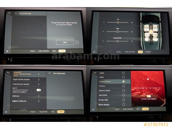 2022 RANGE SPORT D300 MHEV BLACK_MERIDIAN_NAVİ_CARPLAY_MATRİX_DISTRONIC