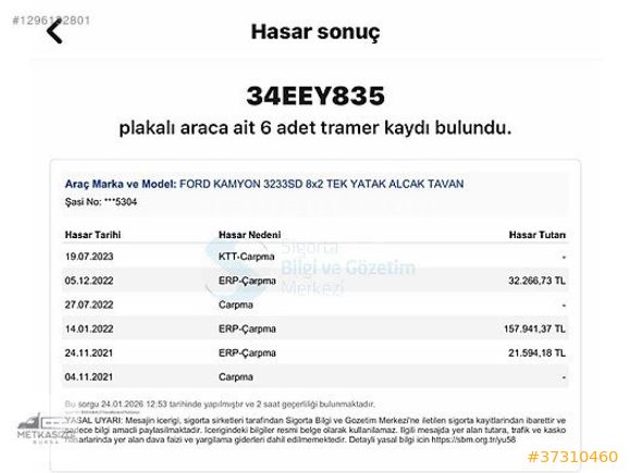 İZGİ OTOMOTİVDEN 2021 MODEL FORD 3233 KANCALI KALDIRICI SİSTEMLİ