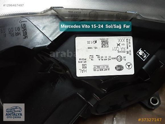 Mercedes Vito 15-24 Sol/Sağ Far