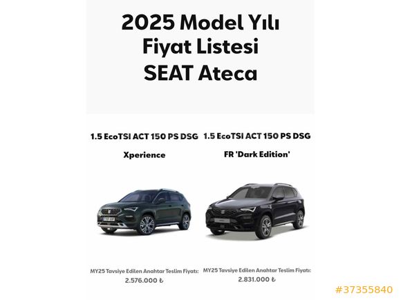 Sahibinden Seat Ateca 1.5 EcoTSI FR 2021 Model Kocaeli
