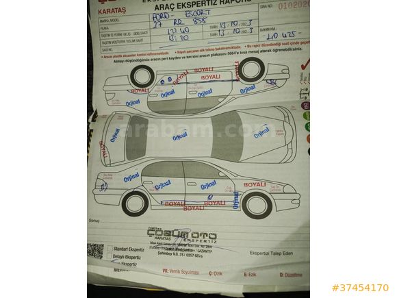 Sahibinden Ford Escort 1.6 CL 1998 Model  168.000 km Beyaz